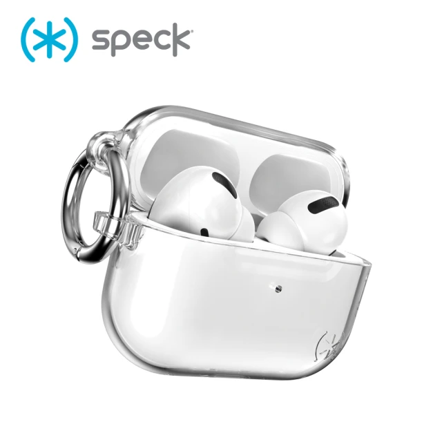 【Speck】AirPods Pro 2/ Pro Presidio 充電盒保護殼含扣環-透明(AirPods 保護殼)