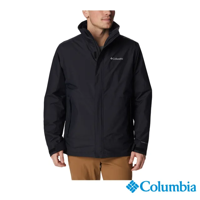 【Columbia 哥倫比亞】男款- Omni-Tech防水防水保暖背心兩件式外套-黑色(UWE58690BK/ 2022年秋冬)