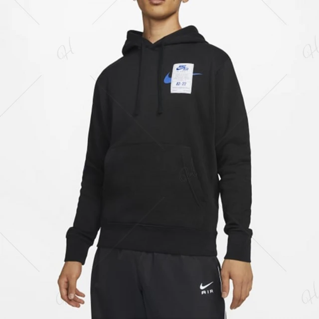 NIKE 耐吉【NIKE 耐吉】上衣 男款 長袖上衣 帽T 運動 AS M NSW HOODIE AF1 OPEN 黑 DX1084-010