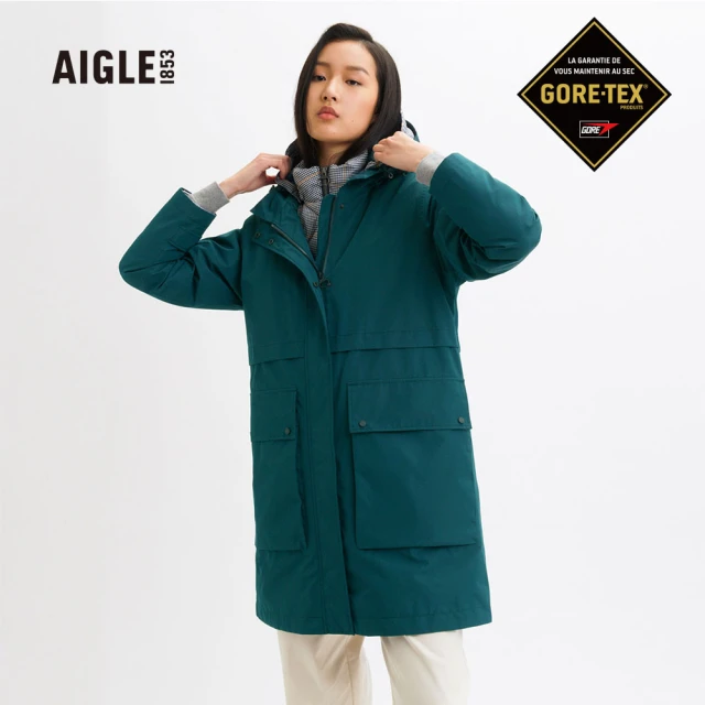 【AIGLE】女 兩件式防水羽絨外套 OFRIMAW GD(AG-1A201A072 墨綠)