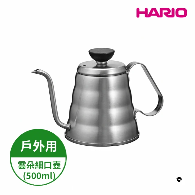 【HARIO】V60戶外用不鏽鋼迷你雲朵手沖細口壺 500ml(戶外 露營 hario官方 O-VKB-70-HSV)