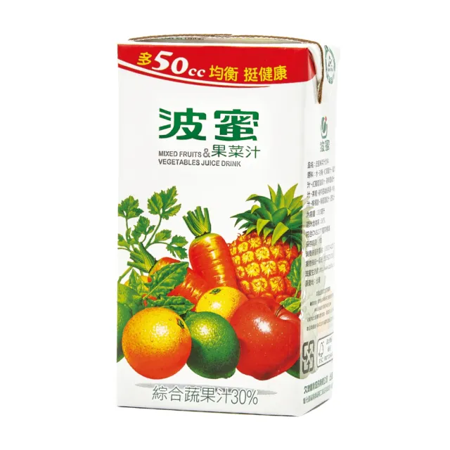 【波蜜】波蜜果菜汁300mlx24入/箱