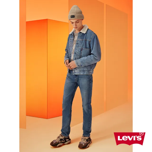 【LEVIS】男款 上寬下窄 502舒適窄管牛仔褲 / 精工中藍染刷白 / 仿舊紙標 / 彈性布料 熱賣單品