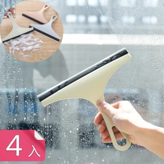 【Dagebeno荷生活】輕巧版可吊掛刮水刀 玻璃刮刀 流理台洗手台清潔刮片(4入)