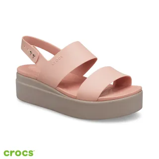 【Crocs】女鞋 布魯克林厚底涼鞋(206453-6RT)