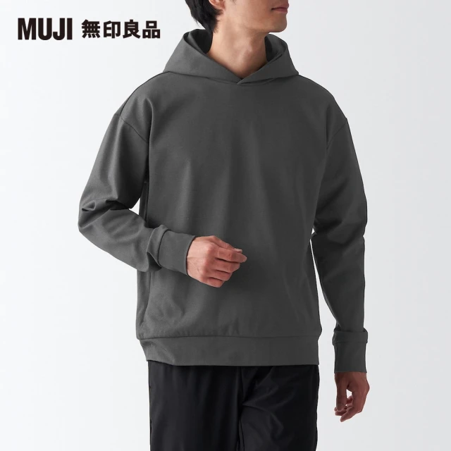 【MUJI 無印良品】男女適用/聚酯纖維二重織內起毛連帽上衣(共2色)