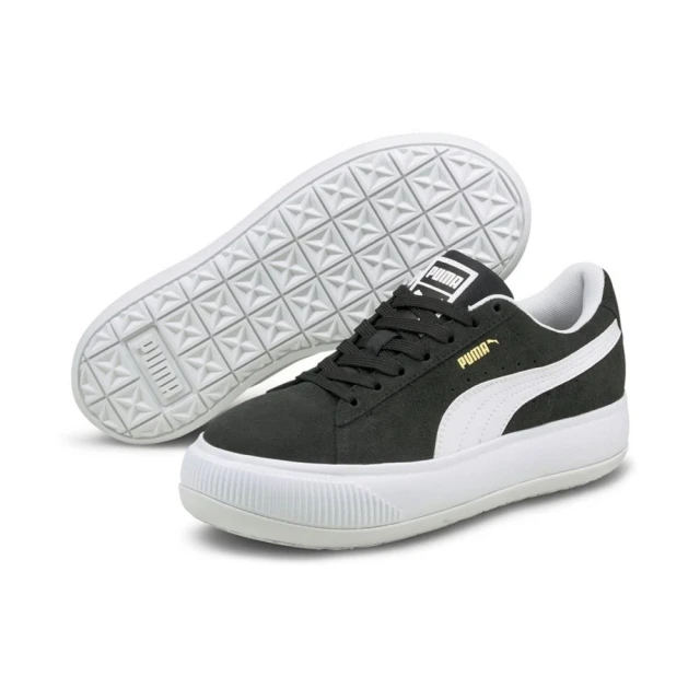 【PUMA】PUMA Suede Mayu 女款 黑色 麂皮 厚底流行休閒鞋 KAORACER 38068602