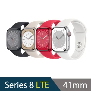 【Apple 蘋果】Apple Watch Series 8 GPS+行動網路 41公釐(鋁金屬錶殼搭配運動型錶帶)