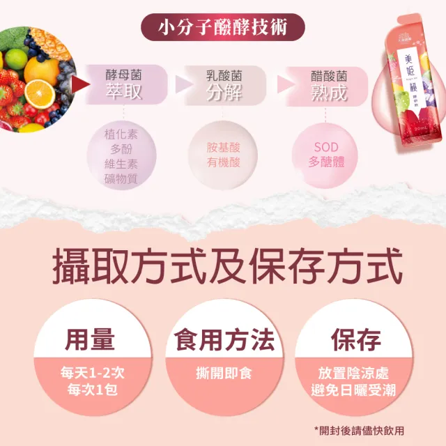 【大漢酵素】美姬秘酵妍飲20mLx15入/盒(蔓越莓)