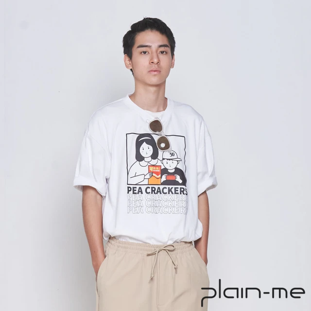 【plain-me】可樂果Xplain-me聯名TEE復古黑白款(男款/女款 休閒短袖上衣)