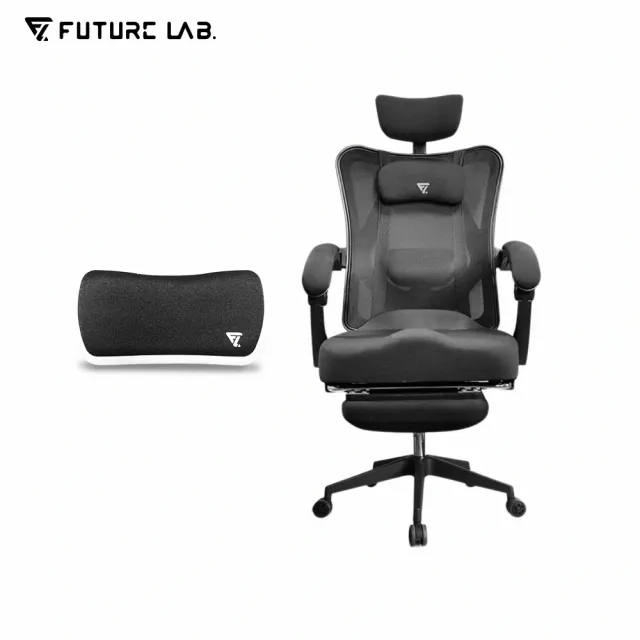 【Future Lab. 未來實驗室】7D人體工學躺椅+雙軸腕墊(躺椅 電腦椅 辦公椅 滑鼠手腕墊 護腕墊推薦)