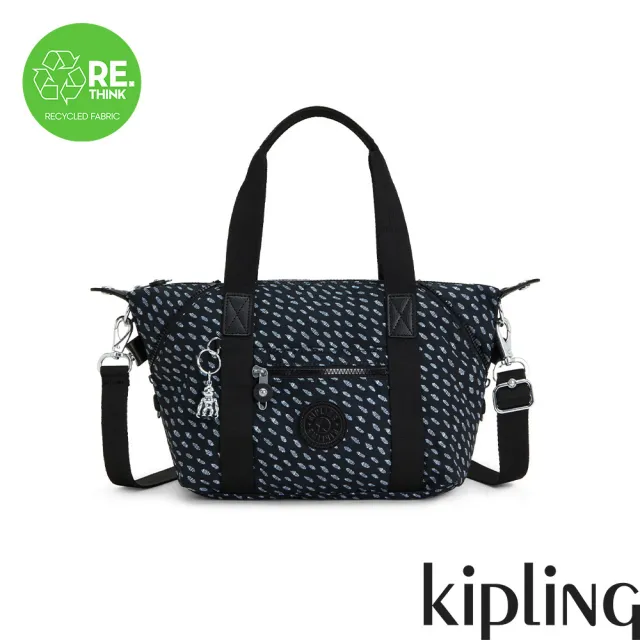 【KIPLING官方旗艦館】墨色雨點藍手提側背包-ART MINI
