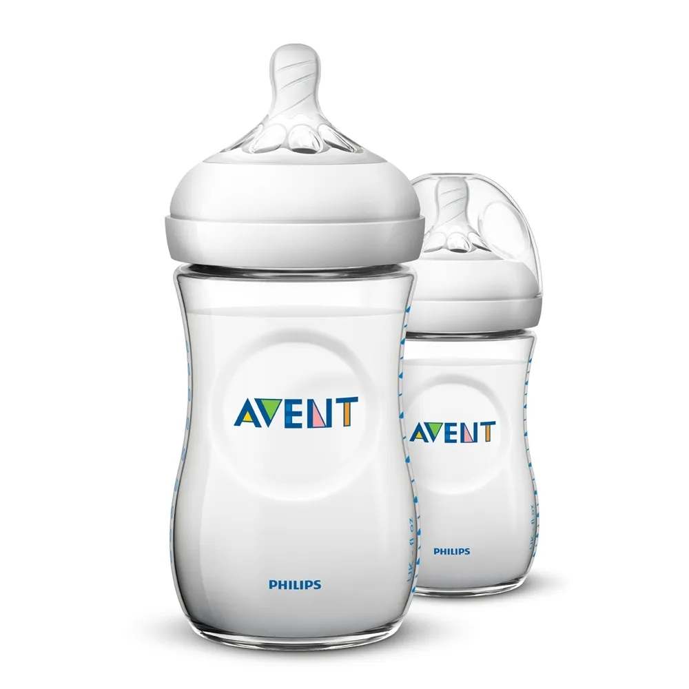 【PHILIPS AVENT】親乳感PP防脹氣奶瓶 雙入組 260ml 奶嘴1M+(SCF693/23)