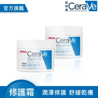 【CeraVe 適樂膚】長效潤澤修護霜 340g X2(340g_./臉部身體乳霜)