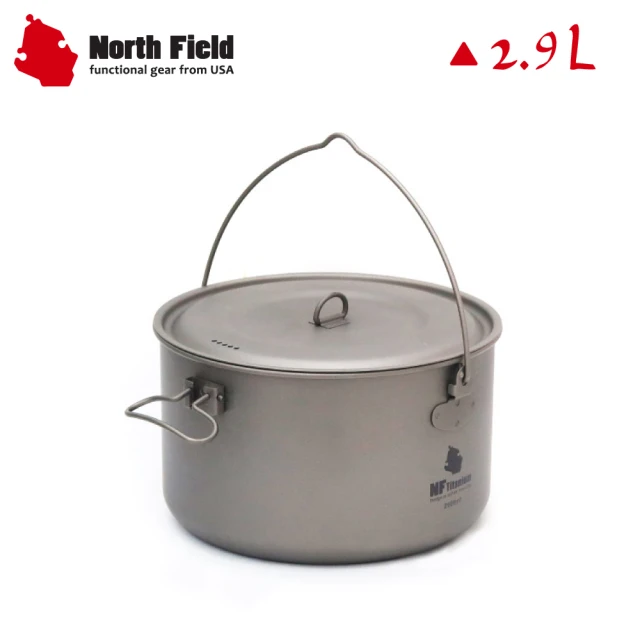 【North Field】2.9L 加大版 純鈦可拆式提把湯鍋/CNDTKS034/登山/露營/鍋具/2900ml(悠遊山水)