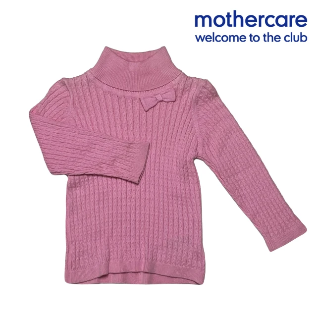 mothercare【mothercare】專櫃童裝 粉色條紋針織高領長袖上衣(9個月-3歲)