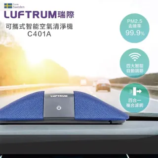 【LUFTRUM瑞際】可攜式智能空氣清淨機C401A(瑞典藍)