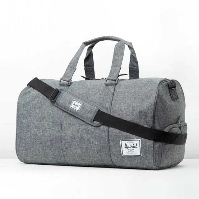 【Herschel】Novel 灰黑 麻灰 帆布提把 帆布 防潑水 大容量 手提 斜背 側背 登機 旅行 提袋(側邊有鞋袋)