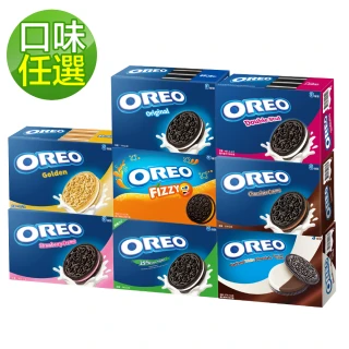 【OREO 奧利奧】夾心餅乾-量販包系列 370.5g-405.9g(香草/巧克力/草莓/減糖/黑白/雙倍/金奇) 