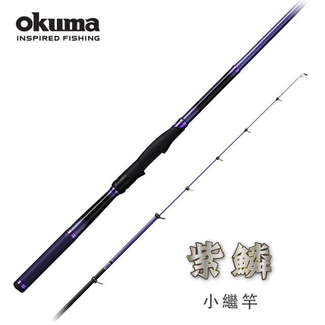 【OKUMA】紫鱗PURPLE MAGIC 小繼竿(兩段式竿長ZOOM伸縮設計海釣場近海船磯筏釣皆可使用)