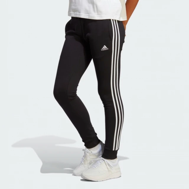 adidas 愛迪達【adidas 愛迪達】長褲 女款 運動褲 3-STRIPES 黑 IC8770