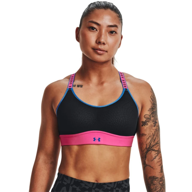 【UNDER ARMOUR】女 Infinity中衝擊運動內衣_1370062-001(黑)