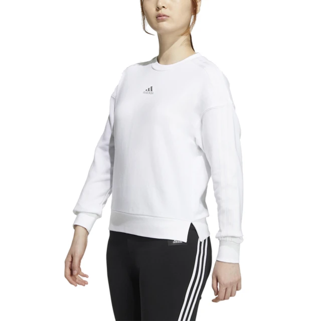 adidas 愛迪達【adidas 愛迪達】圓領長袖T恤 MH 3S SWT 女 - HM7077