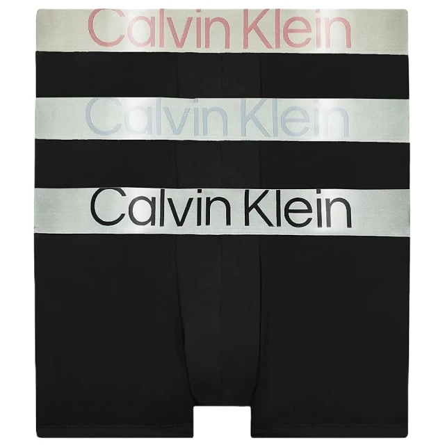 【Calvin Klein 凱文克萊】CK凱文克萊 男士低腰內褲 精緻舒適 短版平口四角內褲 黑色3件組(CK男生四角內褲)