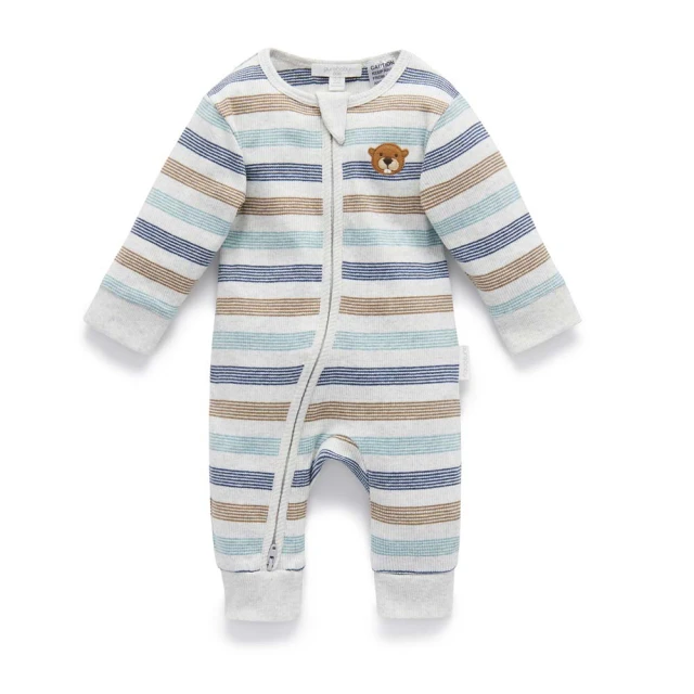【Purebaby】澳洲有機棉 嬰兒連身衣(新生兒 包屁衣)