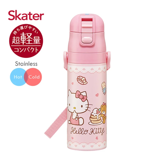 【Skater】不鏽鋼直飲保溫水壺470ml(KITTY)