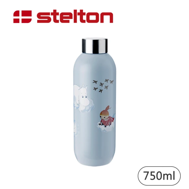 【Stelton】嚕嚕米 Moomin x Keep Cool隨身瓶600ml(雲朵藍)