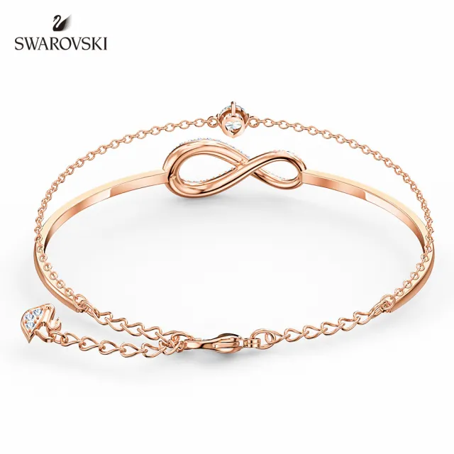 【SWAROVSKI 官方直營】Infinity 玫金色愛無限手鐲