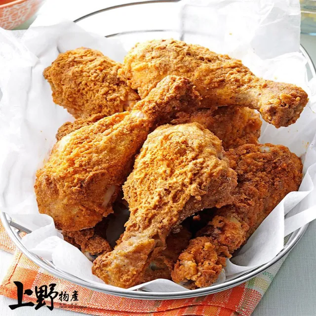【上野物產】台灣產 黃金原味氣炸雞腿 X2隻(100g±10%/隻)