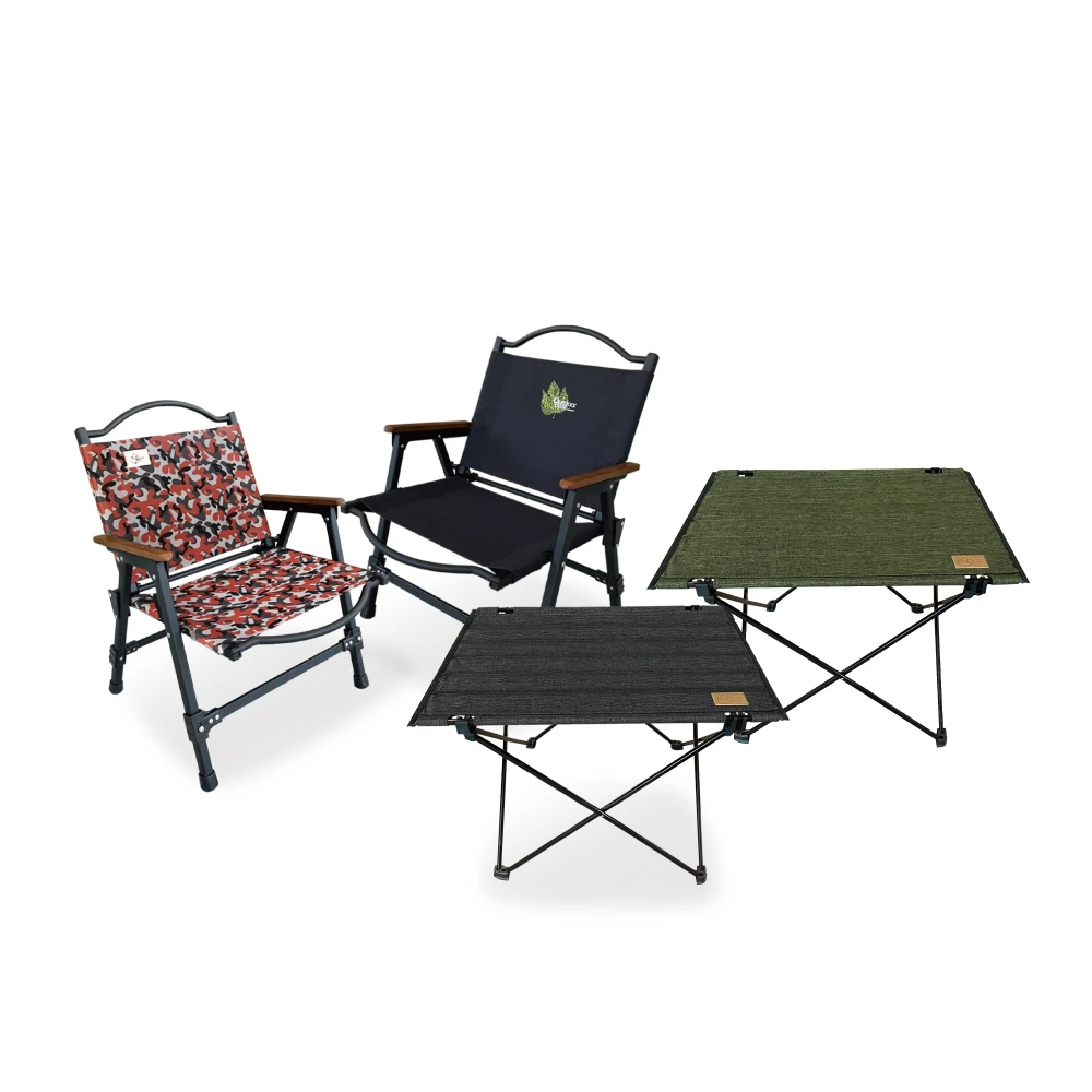 【Outdoorbase】Z1 輕量質感桌椅組 2椅2桌(摺疊椅露營椅輕量桌摺疊桌)