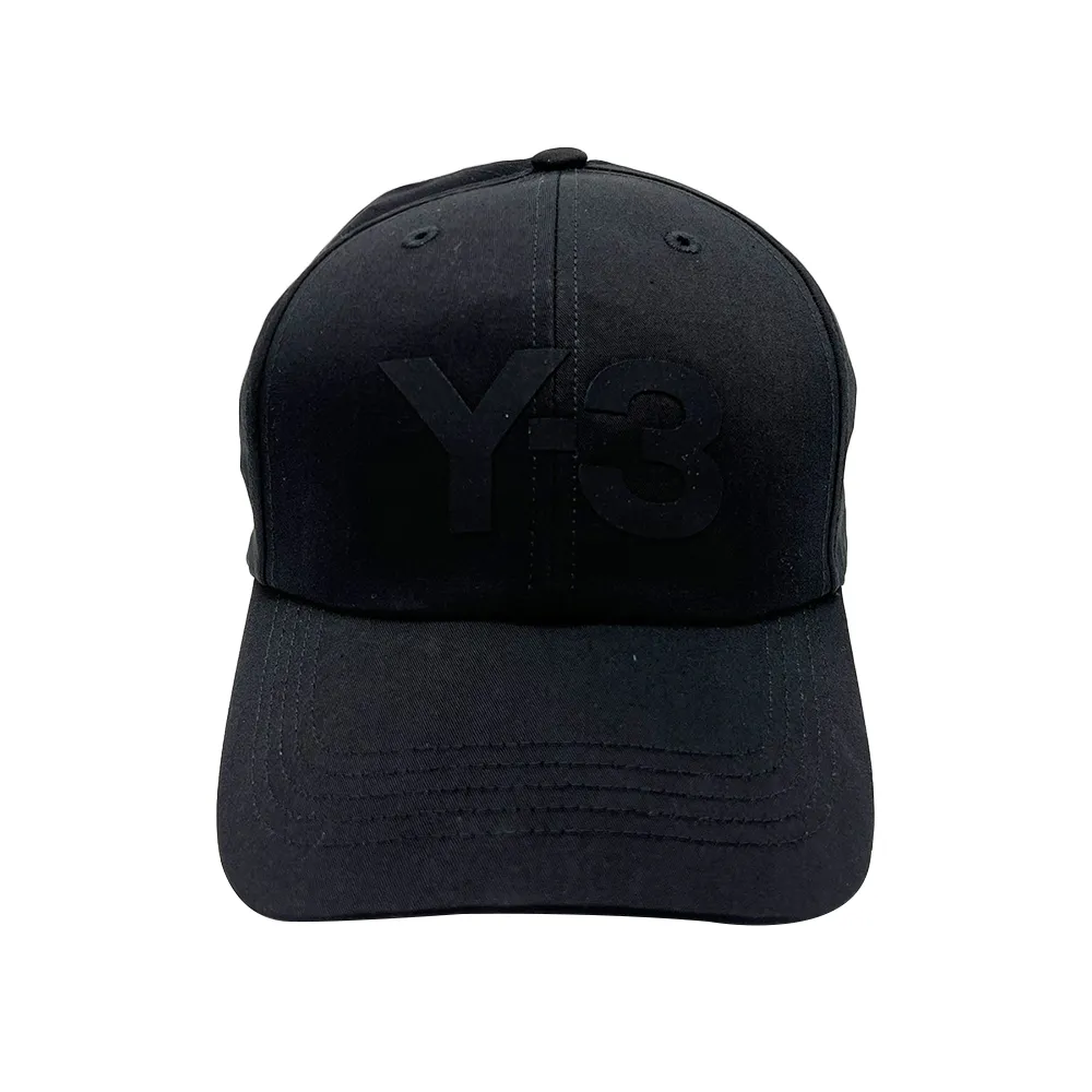 【Y-3 山本耀司】品牌Logo棉質棒球帽(黑)