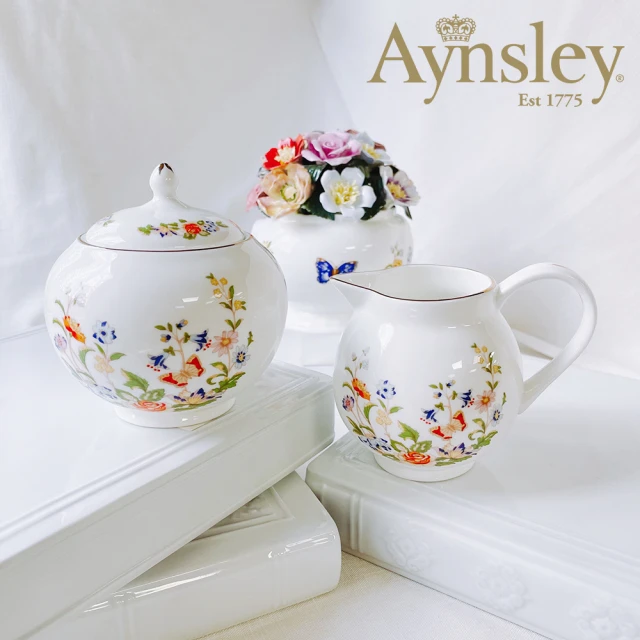 【英國Aynsley】小屋花園系列 骨瓷糖奶罐組