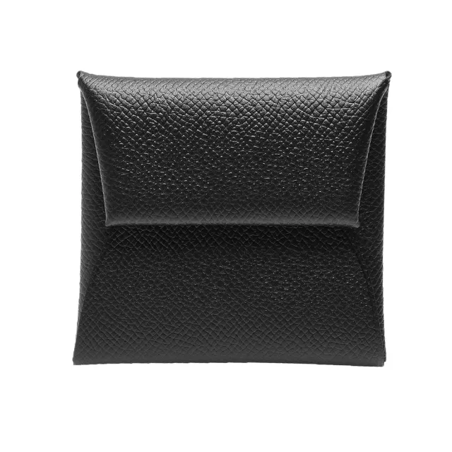 【HERMES】經典Bastia系列EPSOM牛皮方型暗釦零錢包(黑H041054CK-BLK)