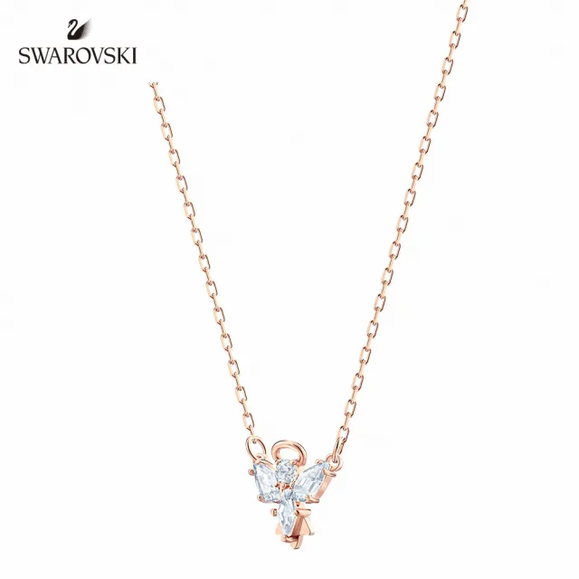 【SWAROVSKI 施華洛世奇】Magic 玫金色浪漫天使項鏈