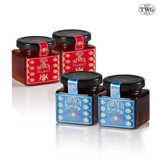 【TWG Tea】四入茶香果醬禮盒組Tea Jelly Quattro Giftbox(法式伯爵茶x2 & 非洲紅茶x2 100公克/罐)