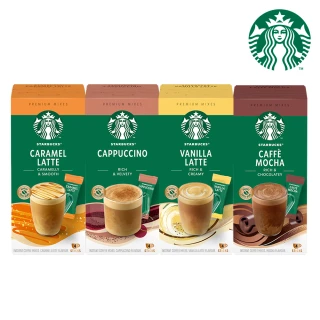 即期品【STARBUCKS 星巴克】特選即溶焦糖瑪奇朵/卡布奇諾咖啡 任選(賞味期限:2023/04/12)