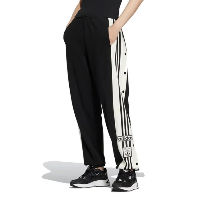 adidas 愛迪達【adidas 愛迪達】Adibreak Pant 1 女 長褲 運動 經典 休閒 國際版 側排扣 穿搭 黑(IC8129)