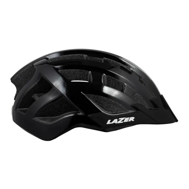 【LAZER】COMPACT 自行車安全帽(黑色/亞洲版頭型)
