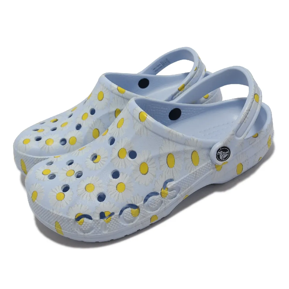 【Crocs】洞洞鞋 Baya Seasonal Printed Clog 淺藍 男鞋 女鞋 雛菊 布希鞋 卡駱馳(2062304KV)
