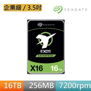 【SEAGATE 希捷】企業級 氦氣碟 EXOS 16TB 3.5吋 7200轉 SATAⅢ 企業級硬碟(ST16000NM001G)
