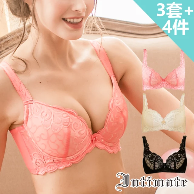 【Intimate 內著】內著好運天然棉穩定包覆型內衣組32A-38E(機能型內衣3套組+4件睡眠內衣)