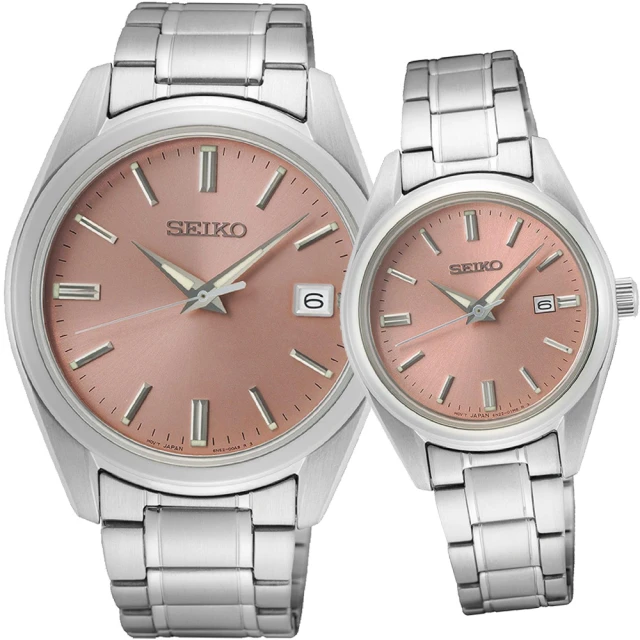 【SEIKO 精工】藍寶石水晶鏡面時尚對錶(6N52-00A0P+6N22-00K0P)