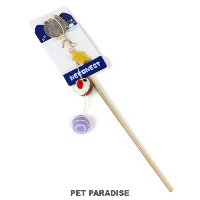 【PET PARADISE】寵寵物玩具-逗貓棒 小雞毛球(貓玩具 逗貓玩具)