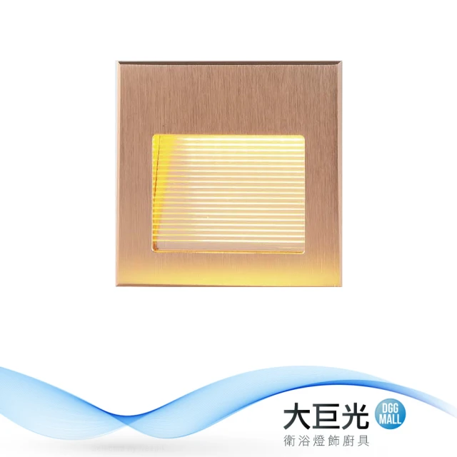 【大巨光】時尚風- LED 3W 崁入型壁燈-小(MF-32513/MF-32514/MF-32515)