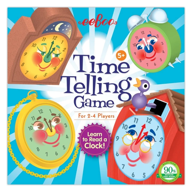 【eeBoo】Time Telling Spinner Game 時間遊戲(嬰幼兒兒童遊戲桌遊 - 時間遊戲)