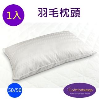【Comfortsleep】優質舒適羽毛枕頭一入(送枕頭保潔墊)